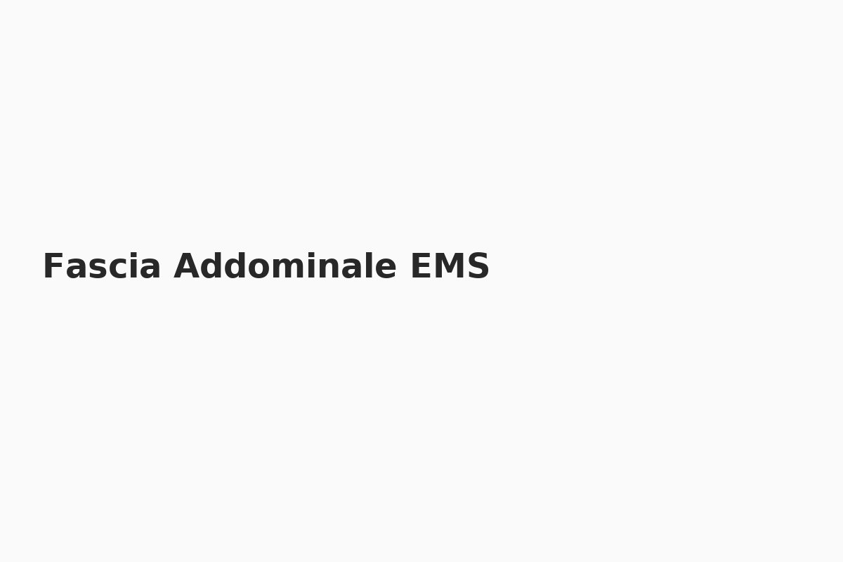 Fascia Addominale EMS